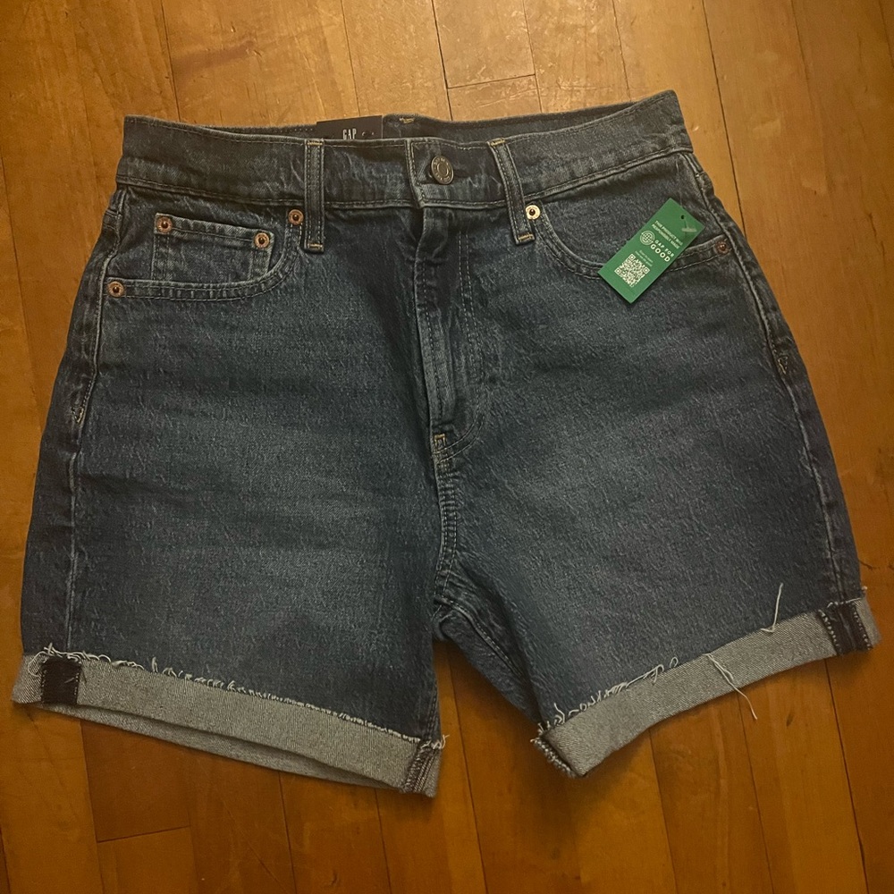 GAP Blue Jean Shorts with Distressed Look